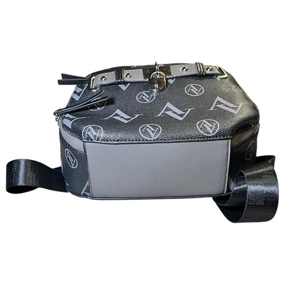 Adrienne Vittadini SMALL Faux Leather Backpack Mini Black - Picture 6 of 12